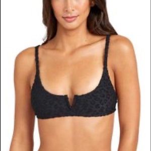 Rvca Wild V Wire Bikini Swimsuit Top